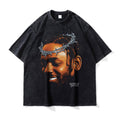 Big Face t Shirts Vintage Washed Hip Hop Rapper T-Shirt