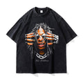 Big Face t Shirts Vintage Washed Hip Hop Rapper T-Shirt