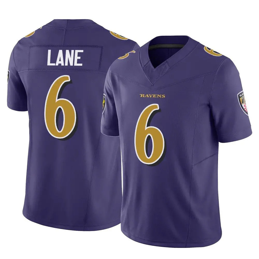Kiarac B.Ravens #6 Ja'Kobi Lane Purple Vapor F.U.S.E. Limited Stitched American Football Jerseys Size