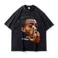 Big Face t Shirts Vintage Washed Hip Hop Rapper T-Shirt