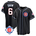 kiarac C.Cubs #6 Matt Shaw Player Black Fashion Out 150th Anniversary Game Stitched Jerseys