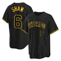 kiarac C.Cubs #6 Matt Shaw Player Black Snake Skin City Game Stitched Jerseys