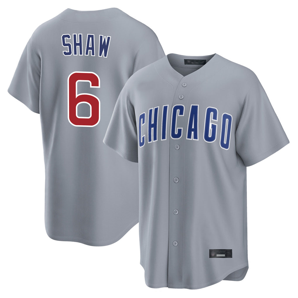 kiarac C.Cubs #6 Matt Shaw Player Gray Home Game Stitched Jerseys