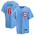 kiarac C.Cubs #6 Matt Shaw Player Light Blue Home Game Stitched Jerseys