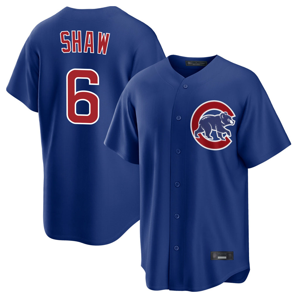 kiarac C.Cubs #6 Matt Shaw Player Royal Home Game Stitched Jerseys