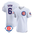 kiarac C.Cubs #6 Matt Shaw Player White 150th Anniversary Limited Elite Home Game Stitched Jerseys