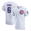 kiarac C.Cubs #6 Matt Shaw Player White Limited Elite Home Game Stitched Jerseys