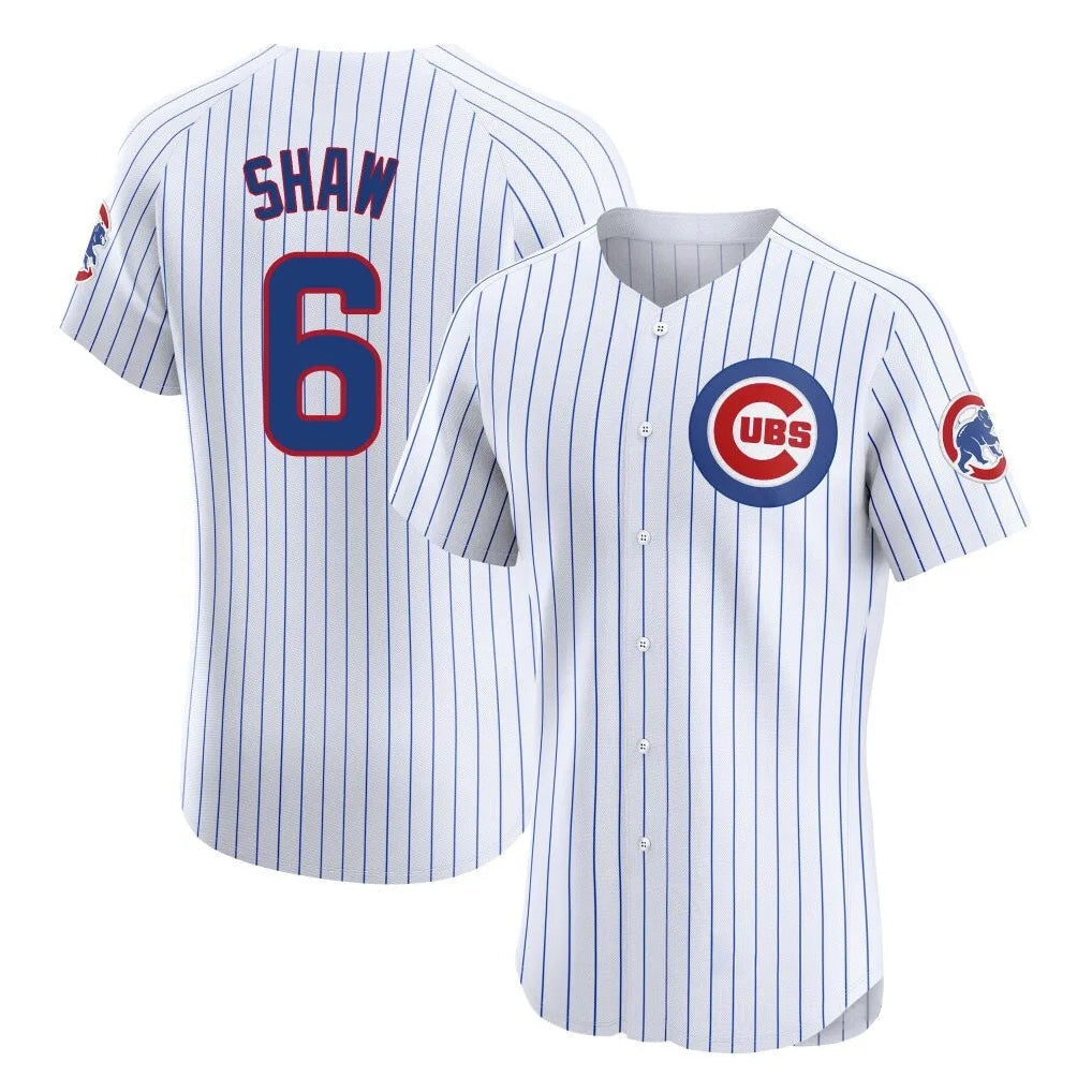 kiarac C.Cubs #6 Matt Shaw Player White Limited Elite Home Game Stitched Jerseys