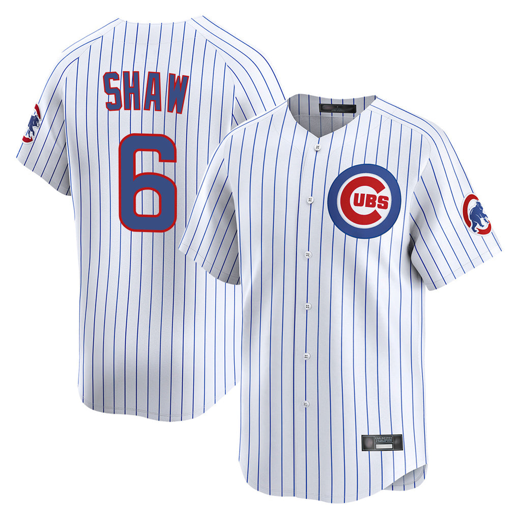 kiarac C.Cubs #6 Matt Shaw Player White Limited Home Game Stitched Jerseys