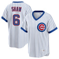 kiarac C.Cubs #6 Matt Shaw Player White T-shirt Cooperstown Collection Limited Stitched Jerseys