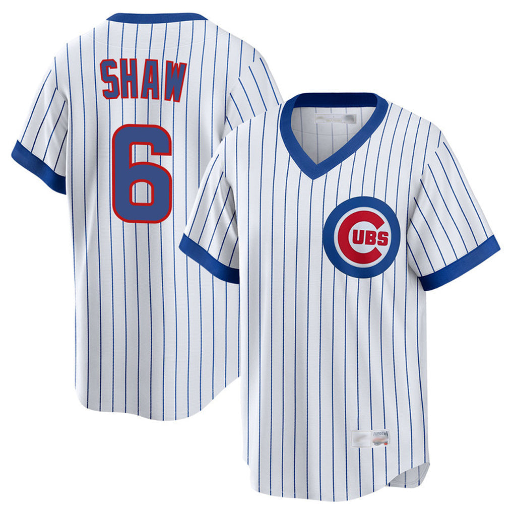 kiarac C.Cubs #6 Matt Shaw Player White T-shirt Cooperstown Collection Limited Stitched Jerseys
