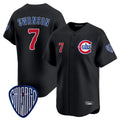 kiarac C.Cubs #7 Dansby Swanson Player Black Vapor Premier Limited Home Stitched Jerseys