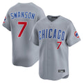 kiarac C.Cubs #7 Dansby Swanson Player Gray Road Limited Home Stitched Jerseys