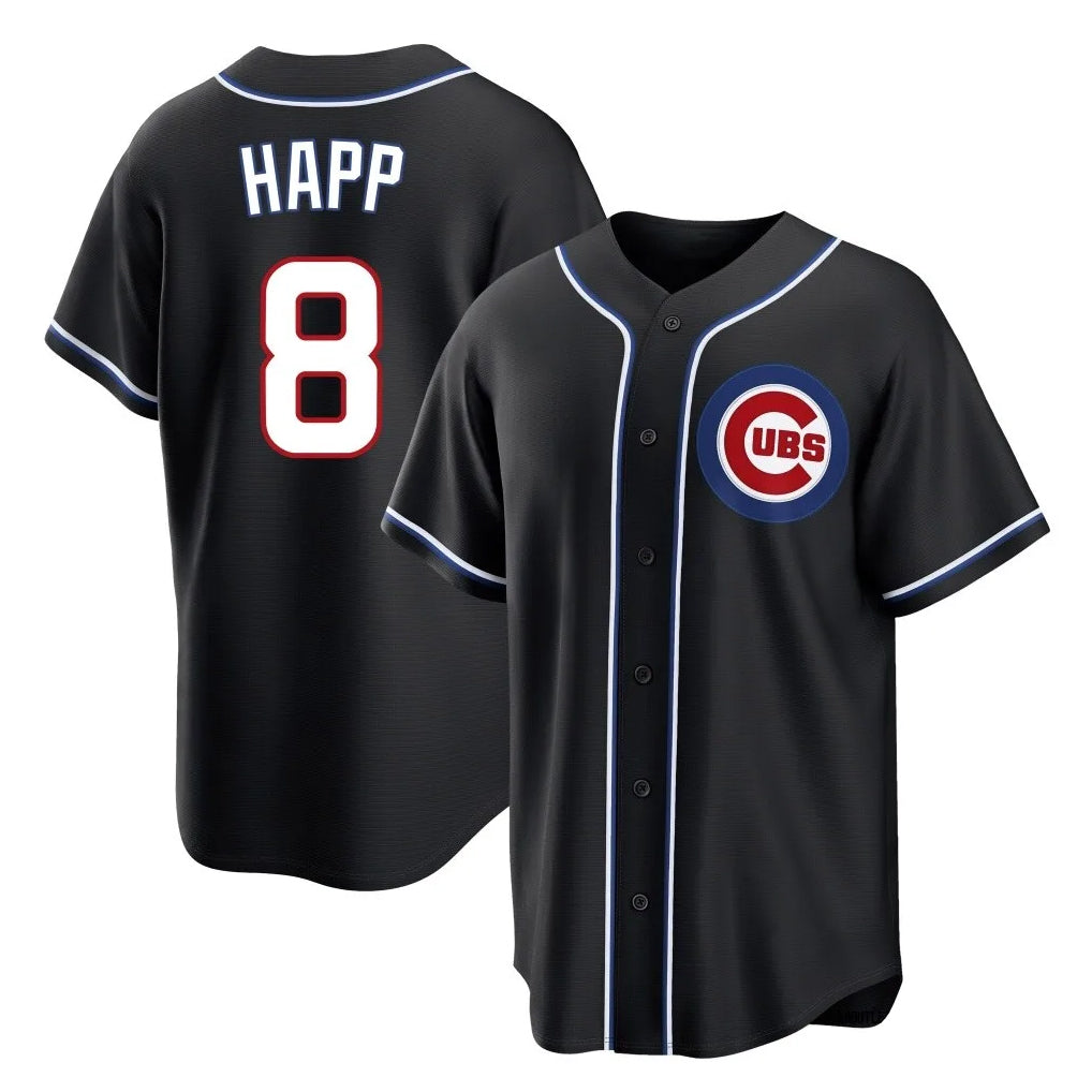 kiarac C.Cubs #8 Ian Happ Player Black Fashion Out Game Stitched Jerseys