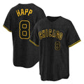 kiarac C.Cubs #8 Ian Happ Player Black Snake Skin City Game Stitched Jerseys