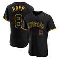 kiarac C.Cubs #8 Ian Happ Player Black Snake Skin City Limited Elite Home Game Stitched Jerseys