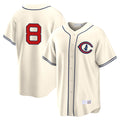 kiarac C.Cubs #8 Ian Happ Player Cream Field of Dreams Home Game Stitched Jerseys