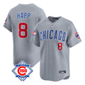 kiarac C.Cubs #8 Ian Happ Player Gray Road 150th Anniversary Limited Home Stitched Jerseys