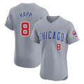 kiarac C.Cubs #8 Ian Happ Player Gray Road Limited Elite Home Stitched Jerseys