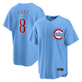 kiarac C.Cubs #8 Ian Happ Player Light Blue Home Game Stitched Jerseys