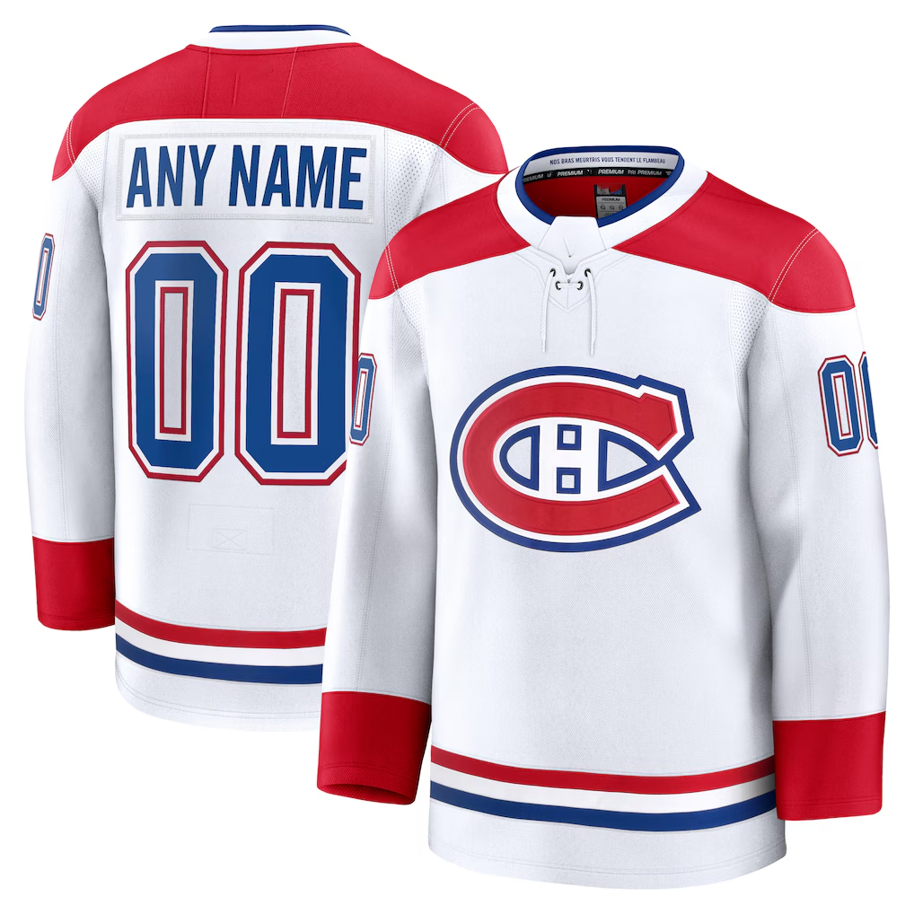 Kiarac Cheap M.Canadiens White Away Premium Jerseys