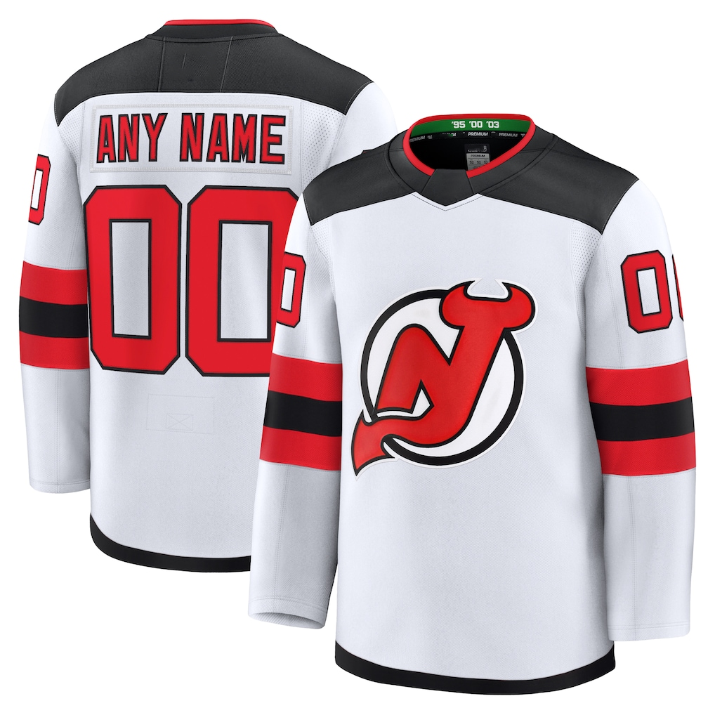 Kiarac Cheap NJ.Devils White Away Premium Jerseys