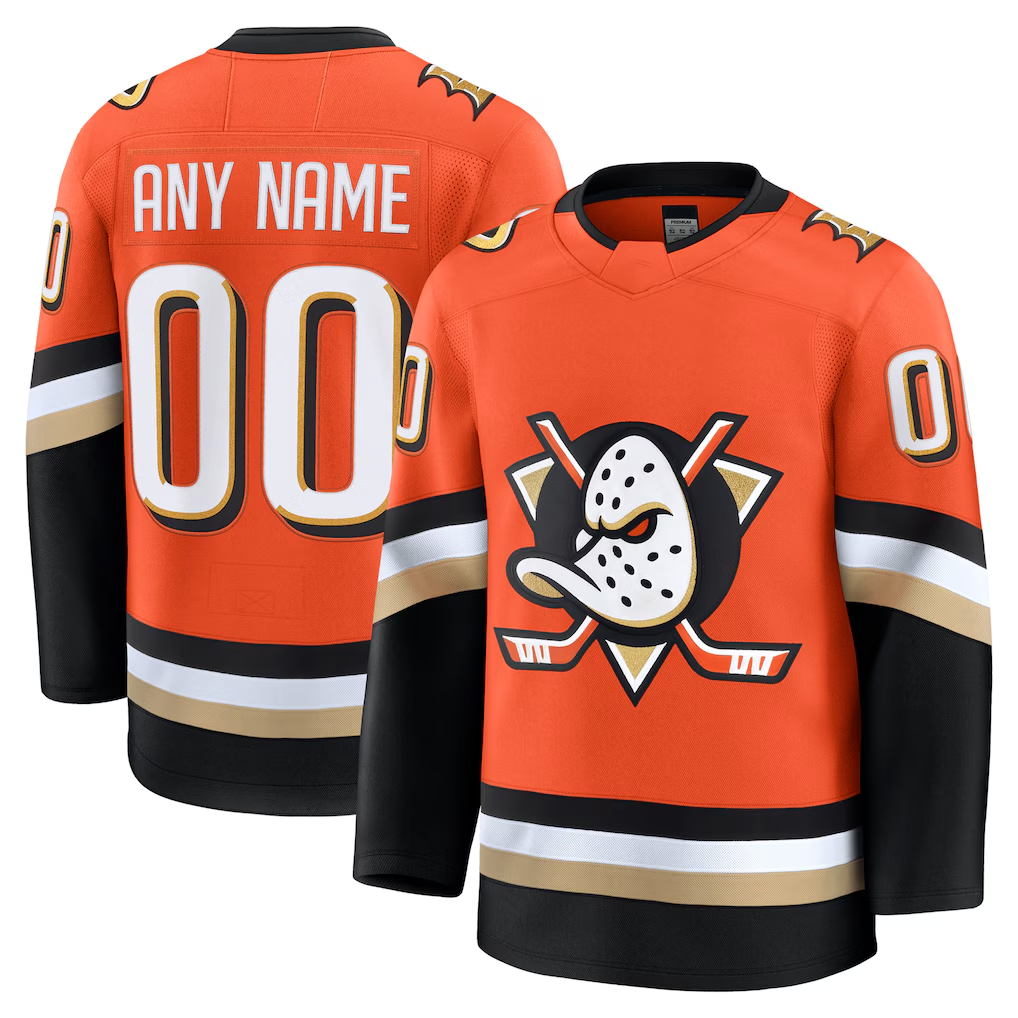 Kiarac Custom A.Ducks Orange Home Authentic Pro Jerseys