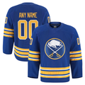Kiarac Custom B.Sabres Royal Home Authentic Pro Stitched Jerseys