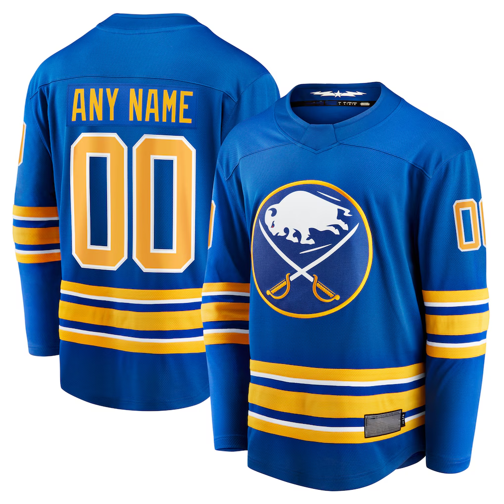 Kiarac Custom B.Sabres Royal Home Breakaway Stitched Jerseys