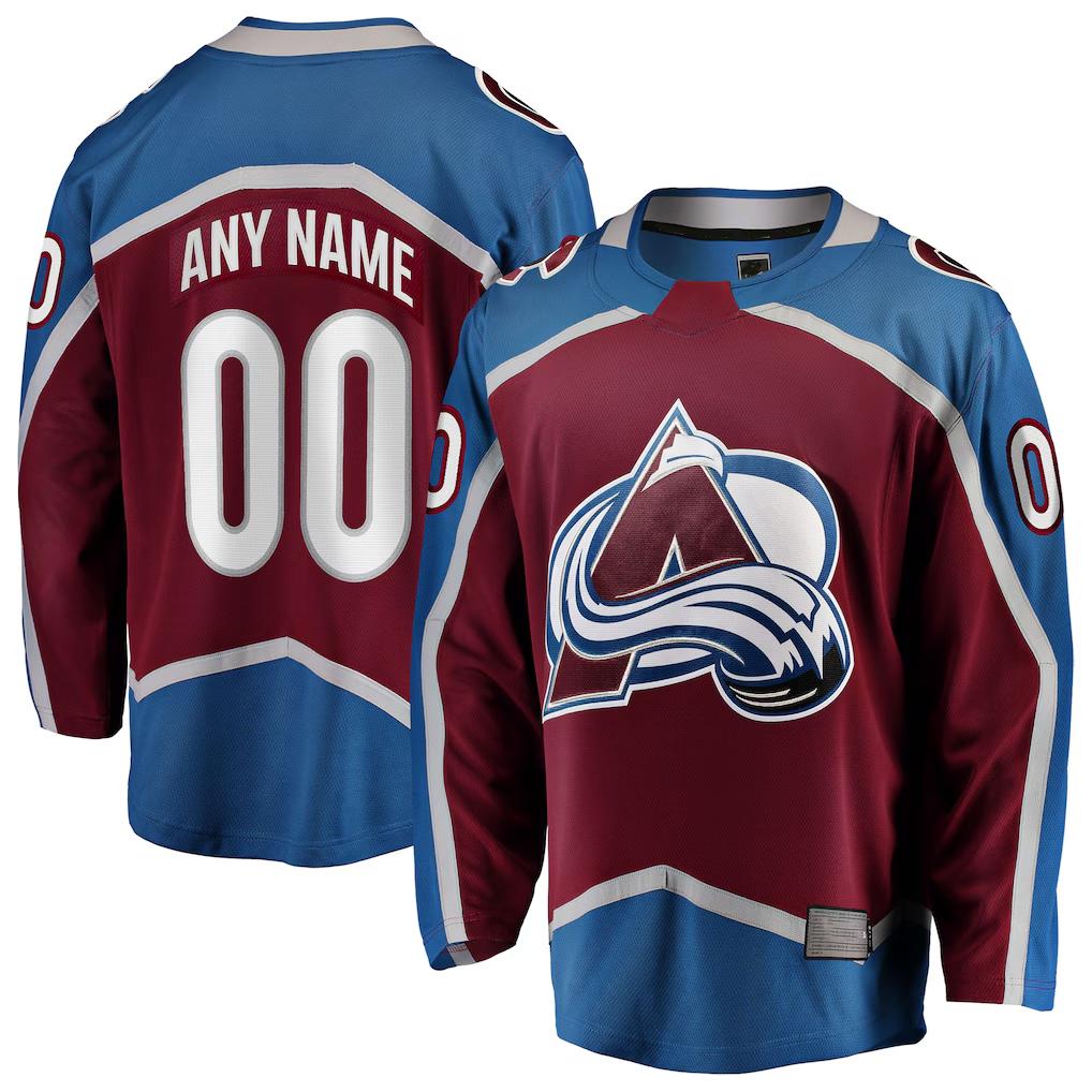 Kiarac Custom C.Avalanche Maroon Home Breakaway Jerseys