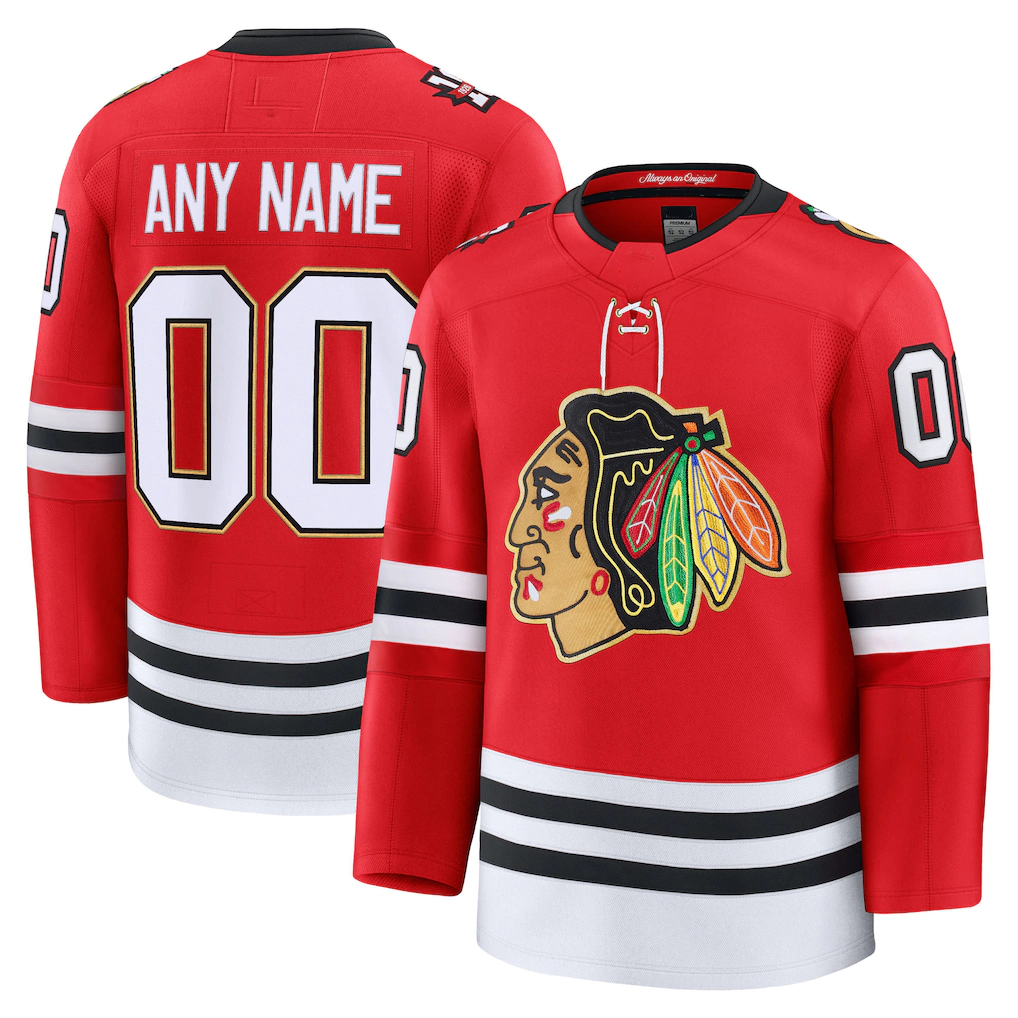 Kiarac Custom C.Blackhawks Red Centennial Premium Jerseys