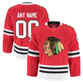 Kiarac Custom C.Blackhawks Red Home Authentic Pro Jerseys
