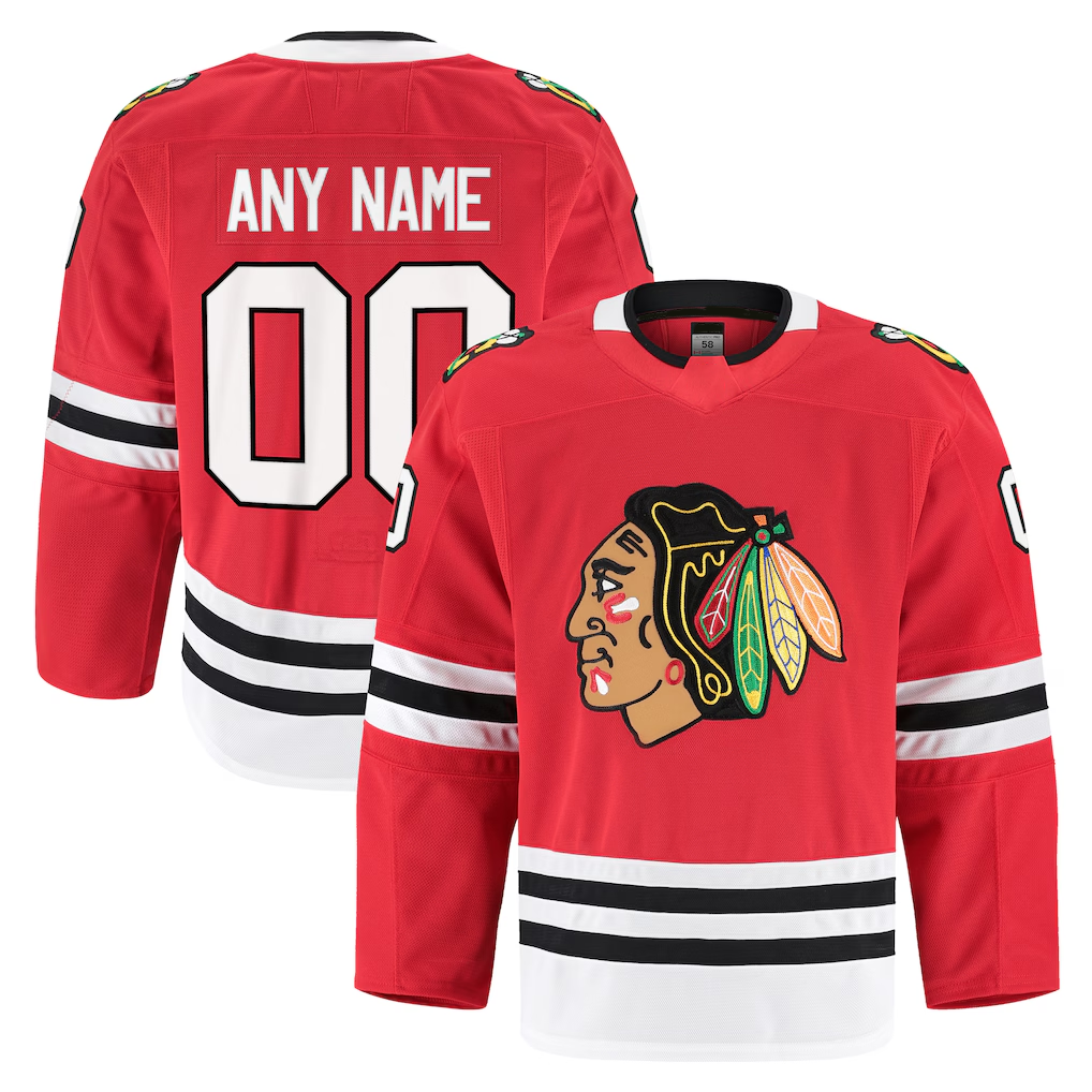 Kiarac Custom C.Blackhawks Red Home Authentic Pro Jerseys