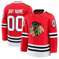 Kiarac Custom C.Blackhawks Red Home Premium Jerseys