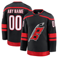 Kiarac Custom C.Hurricanes Black Home Premium Stitched Jerseys