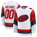 Kiarac Custom C.Hurricanes White Away Premium Stitched Jerseys