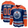 Kiarac Custom E.Oilers Royal Home Breakaway Jerseys