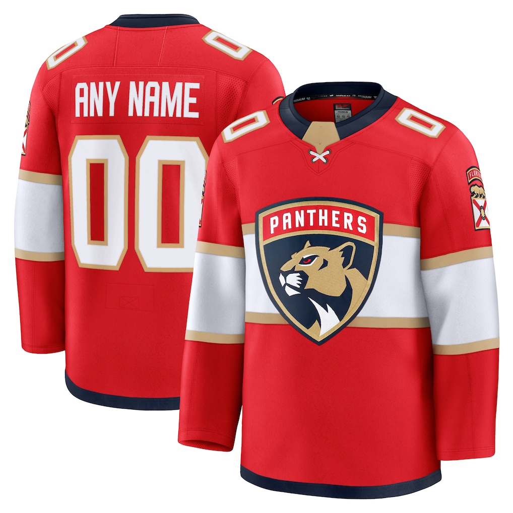 Kiarac Custom F.Panthers Red Home Premium Jerseys