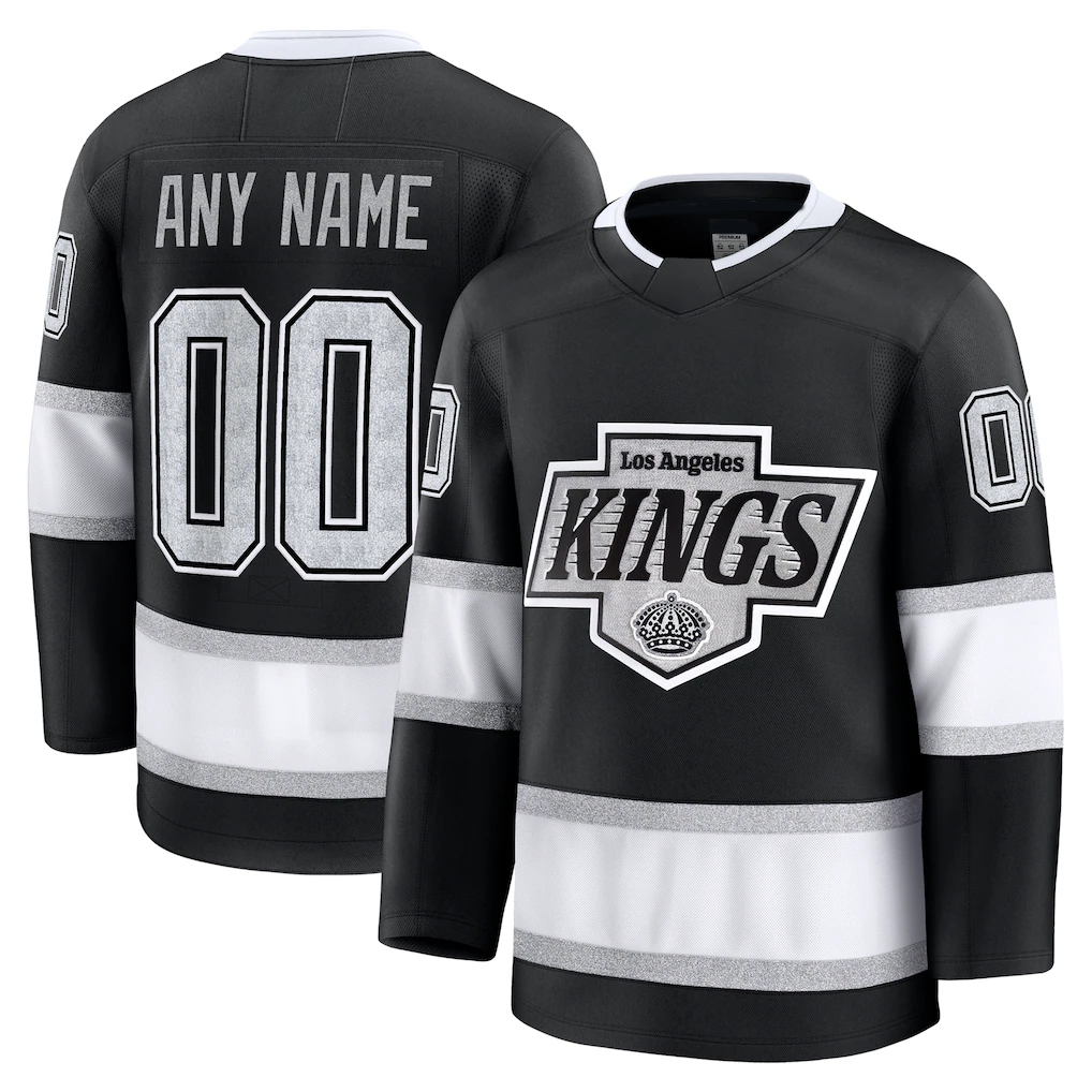 Kiarac Custom LA.Kings Black Home Premium Jerseys