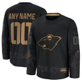Kiarac Custom M.Wild Black 2024 Military Appreciation Practice Jerseys