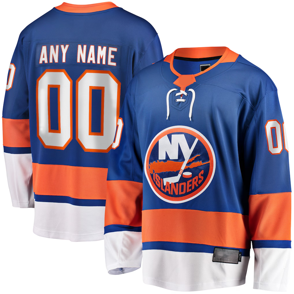 Kiarac Custom NY.Islanders Blue Breakaway Jerseys