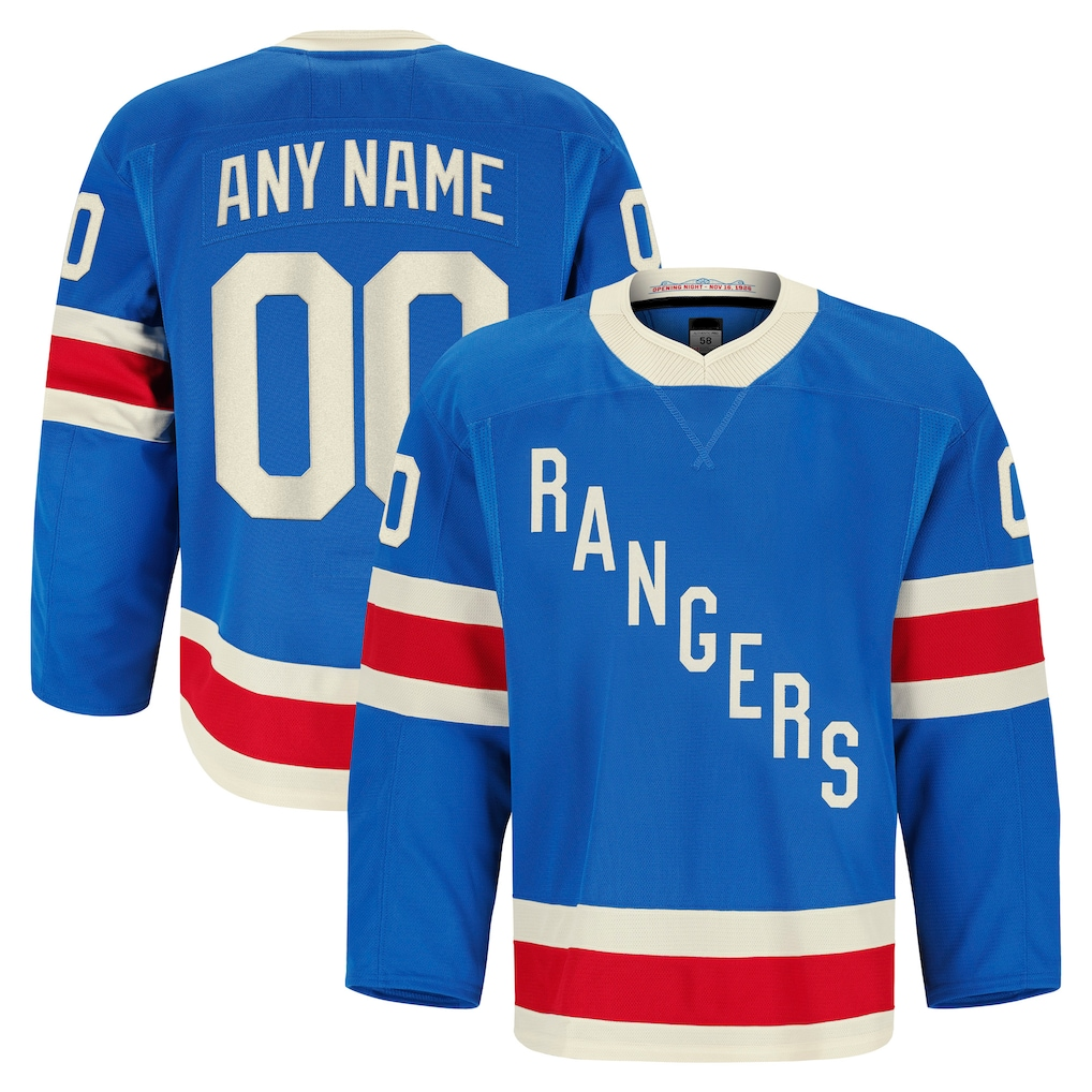 Kiarac Custom NY.Rangers Blue Centennial Authentic Pro Jerseys