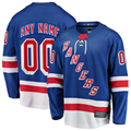 Kiarac Custom NY.Rangers Blue Home Breakaway Jerseys
