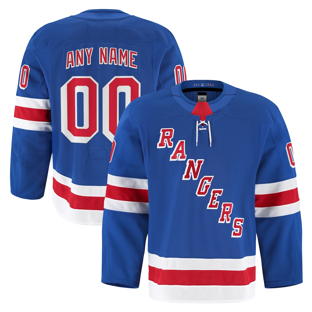 Kiarac Custom NY.Rangers Royal Home Authentic Pro Jerseys