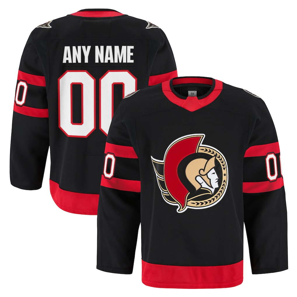 Kiarac Custom O.Senators Black Home Authentic Pro Jerseys