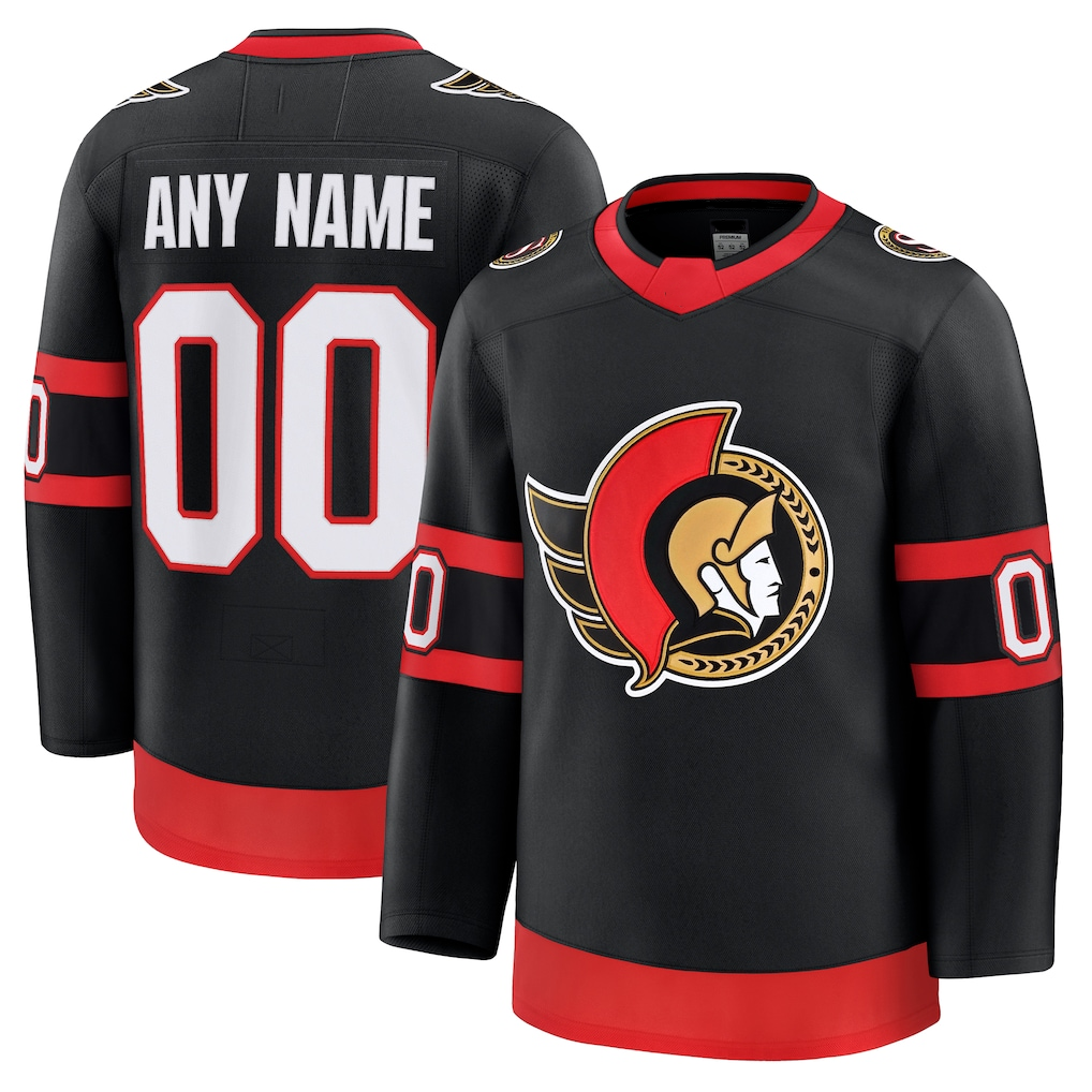Kiarac Custom O.Senators Black Home Premium Jerseys