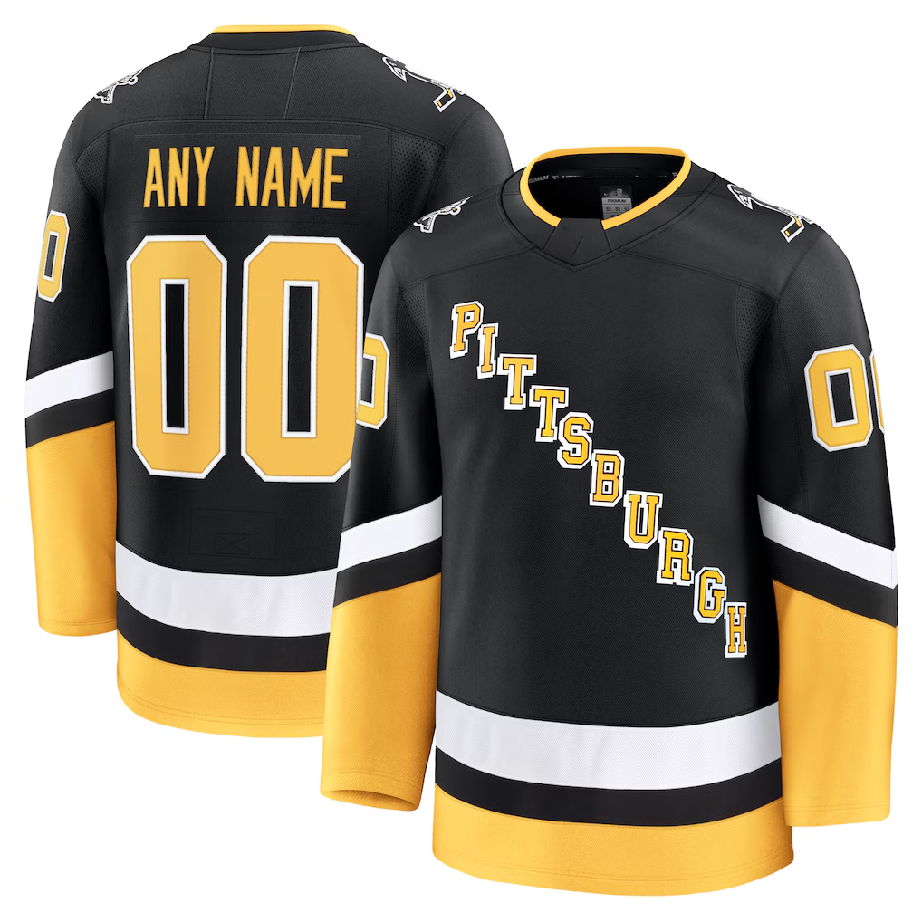 Kiarac Custom P.Penguins Black Alternate Premium Jerseys