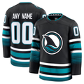 Kiarac Custom SJ.Sharks Black Alternate Premium Jerseys