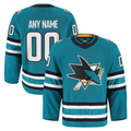 Kiarac Custom SJ.Sharks Teal Home Authentic Pro Jerseys