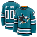 Kiarac Custom SJ.Sharks Teal Home Premium Jerseys